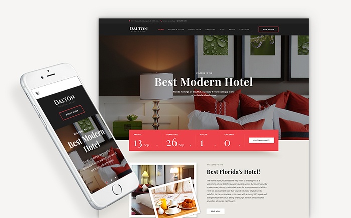 Dalton - Modern Hotel & Resort WordPress Theme 