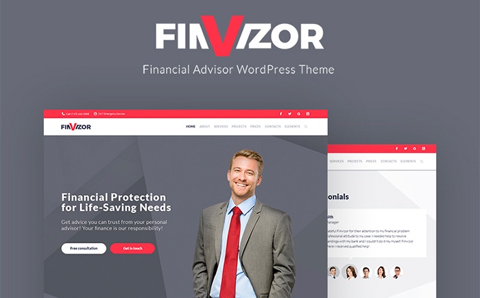 FinVisor Business Consultant WordPress Theme