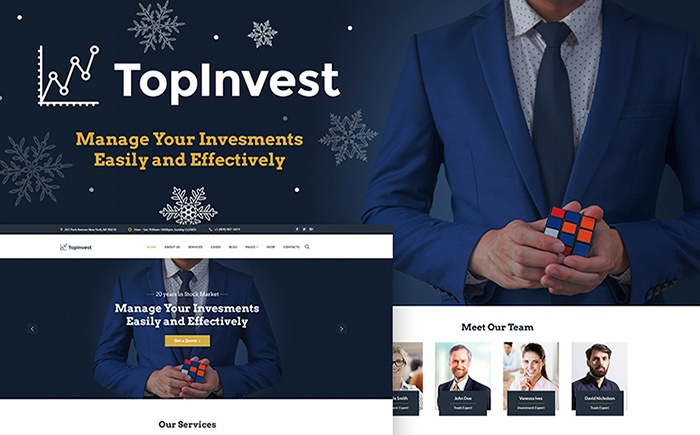 TopInvest - Investment Company WordPress Theme