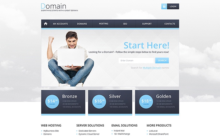 Hosting Responsive Website Template