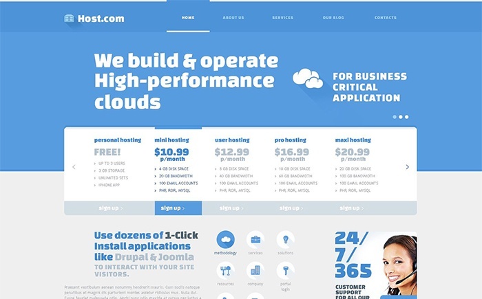 Hosting Responsive Website Template