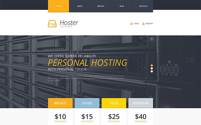 Hosting Responsive Website Template