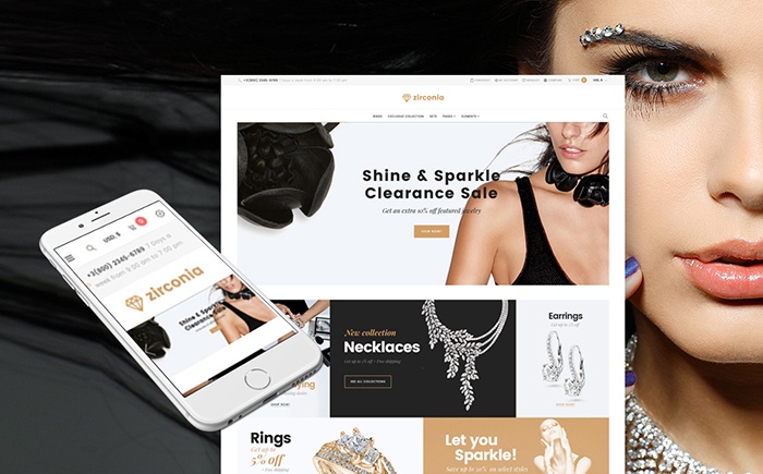 Zirconia - Jewelry & Accessories Store Responsive WooCommerce Theme 