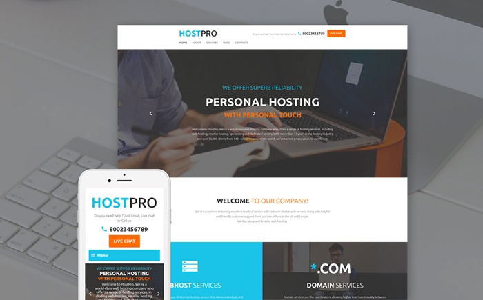 Hosting Bootstrap Template 
