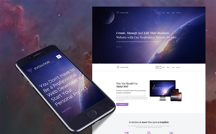 Evolution Business Moto CMS 3 Template 