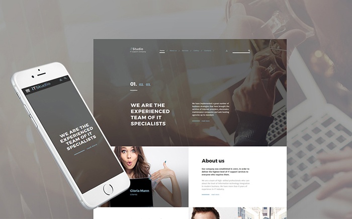 iTStudio - IT Support Company Responsive Website Template 