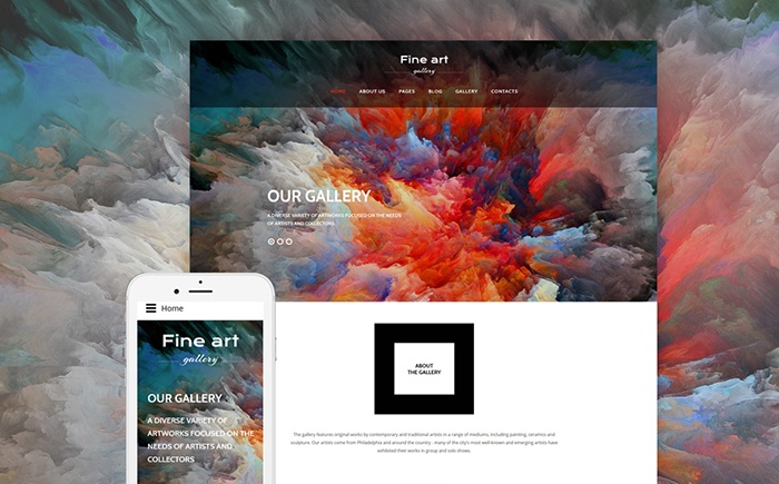 Fine Art - Art & Culture Gallery Responsive Joomla Template 