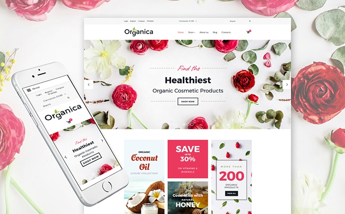 Cosmetics Store Responsive VirtueMart Template 